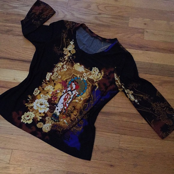 Tops - Japan inspiration woman & umbrella easy jersey